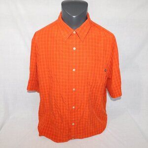 Marmot Eldridge Orange Short Sleeve Button Front Shirt  Mens 2XL